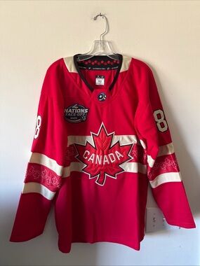 Fanatics Canada Red and White Hockey Jersey